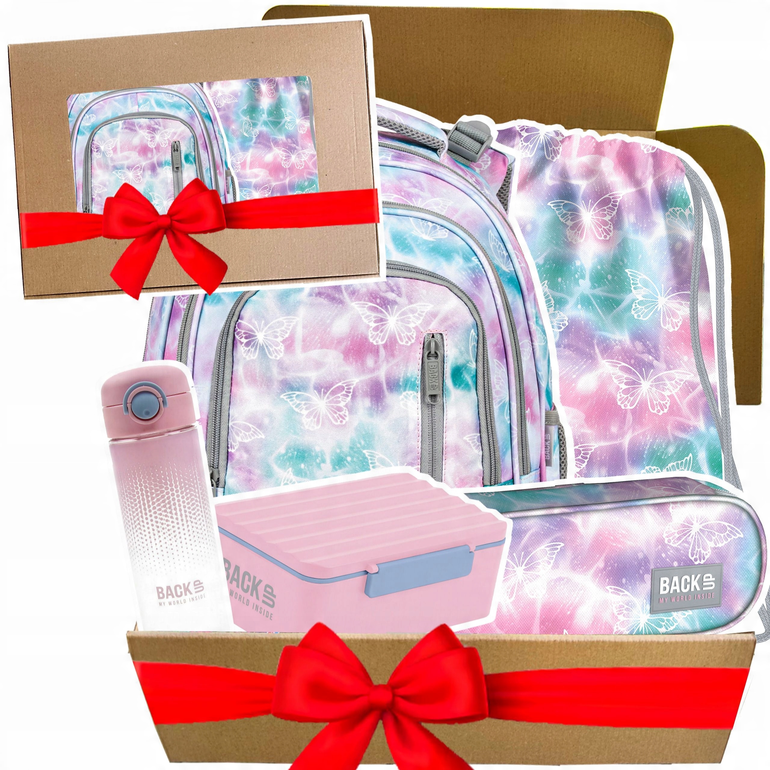 Školský set BackUP 5 dielov – Pastelová magia Motýle